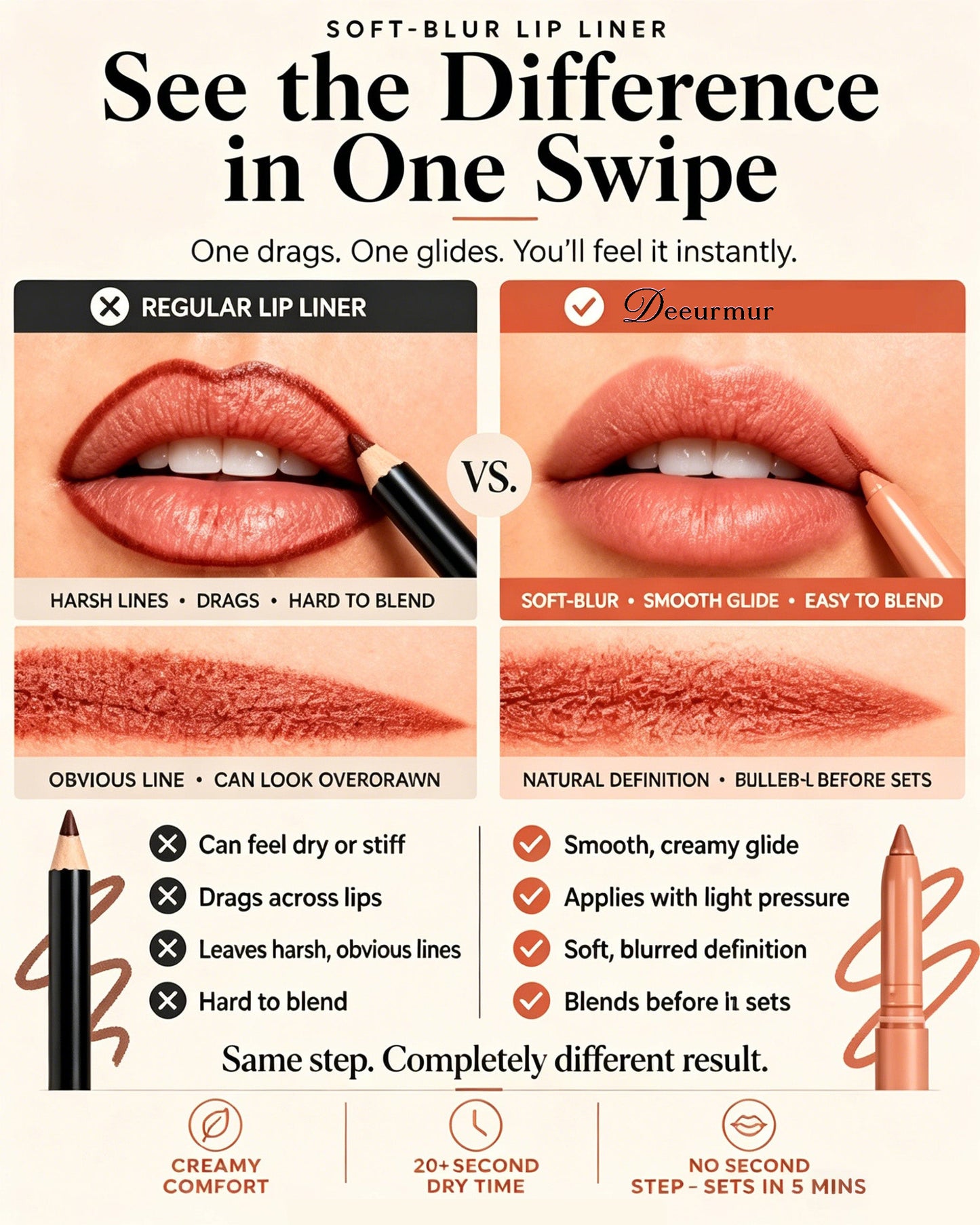 🔥Last Day Buy 1 Get 1 Free🔥Easy Glide Lip Liner — Creamy, Blendable Color with Smooth Application