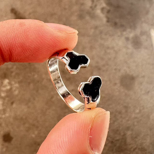 Men's ring with high-end feel and adjustable wide face opening