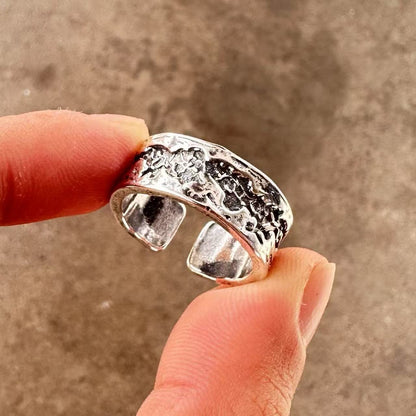 Men's ring with high-end feel and adjustable wide face opening